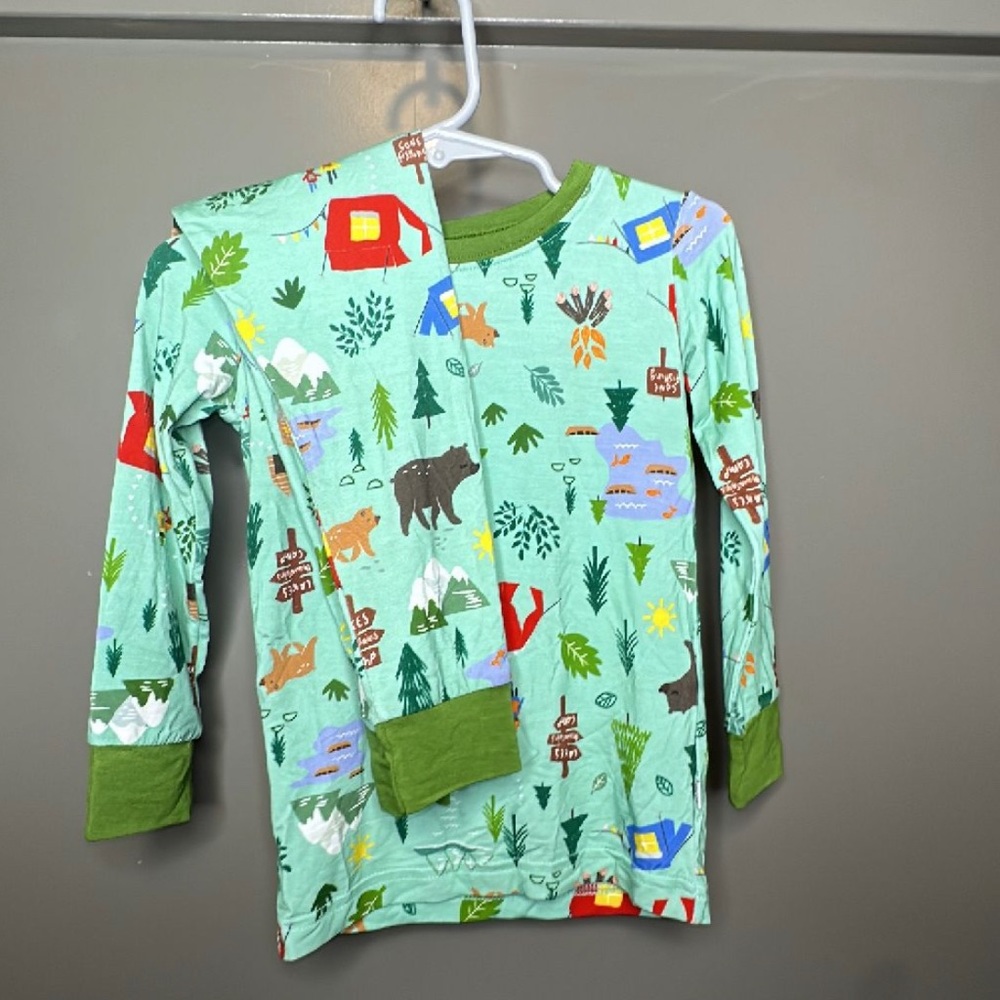 Little Sleepies bamboo happy campers 2t long sleeve and pants sets